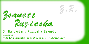 zsanett ruzicska business card